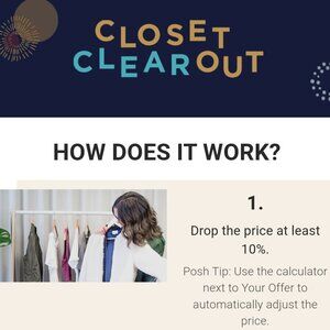 Thursdays (or Fridays) and Sundays discounted shipping for Closet Clearout days